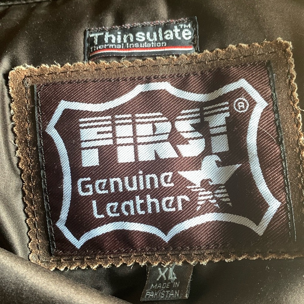 Thinsulate GENUINE LEATHER heavy jacket fully lined vintage 80’s - Picture 2 of 16